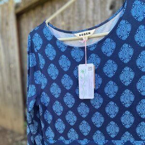 Blue Boden Dress SZ 8R US NWT